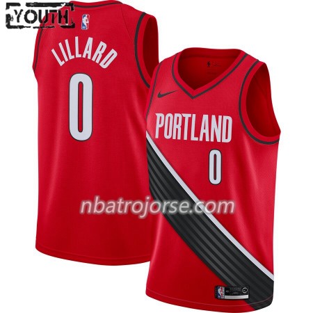 Barn Portland Trail Blazers Tröja Damian Lillard 0 2019-20 Nike Statement Edition Swingman